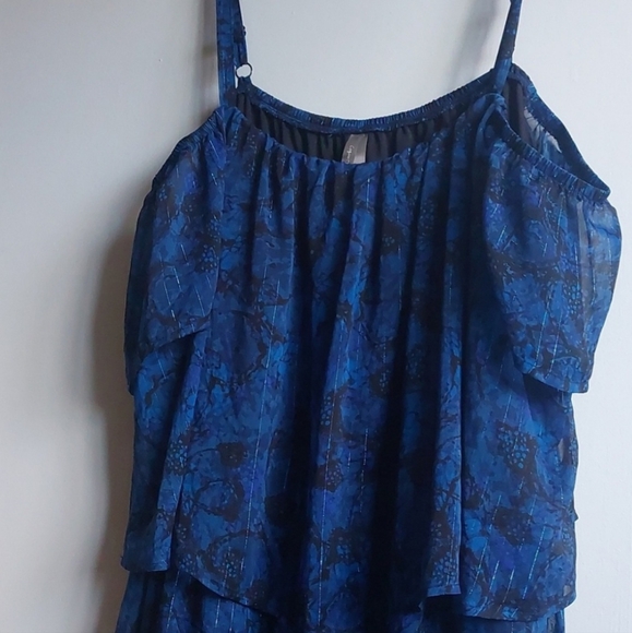 Blue Cold Shoulder Dress - Picture 10 of 10